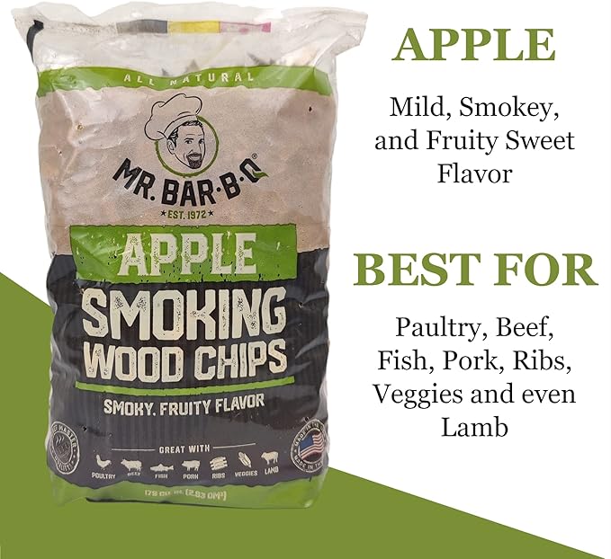 Wood Smoker Chips Bundle of 3 Flavors - Apple, Mesquite & Hickory Wood Chips